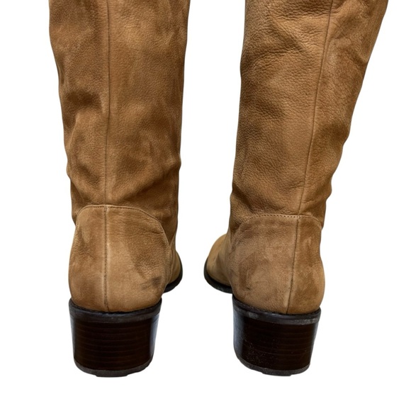 Stuart Weitzman - “Dunkirk” Over-The-Knee Suede Boots in Rice - Size 8.5, Brown - Picture 9 of 14